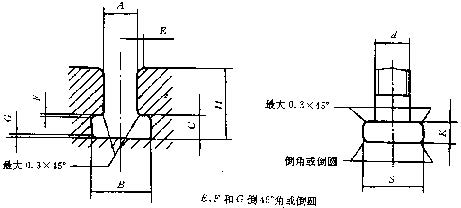 機床工作臺 T形槽和相應螺栓標準 